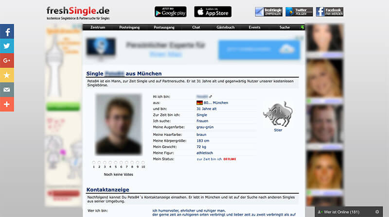freshSingle.de-Profil