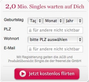 Single.de - Anmeldung - Schritt 2